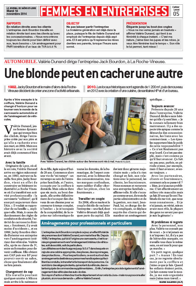 article presseJournal de Saône et Loire